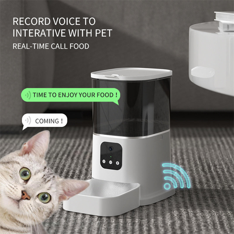 Automatic Cat & Dog Feeder – WiFi, Voice Recorder, App Control